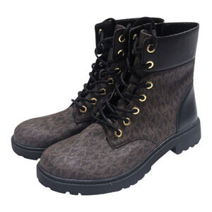 Michael Kors Alistair Lace-Up Booties‎ Brown/Black Size 8M